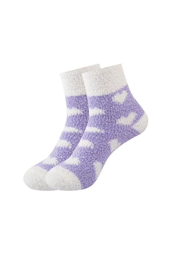 Half Velvet Floor Socks Soft Warm Thickened Towel Coral Home Footwear for Cozy Indoor Comfort