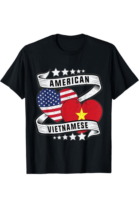 Half Vietnamese half American shirt Vietnamese American flag T-Shirt