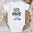 thumbnail image 1 of Half Way To One Baby Bodysuit, 6 Months Birthday, Baby Boy 1/2 Birthday Golf Bodysuit, 6 Month Old Boy, Half Birthday Cute Baby Onesie, BABY BODYSUIT LAT 4424, 1 of 3