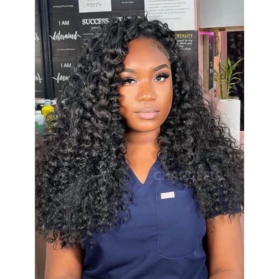 Half Wig Human Hair 22 Inch Burmese Curly 3 In 1 Half Wig with Spiral Curls End 180% Density Wear and Go Glueless Wigs Human Hair for Women Volume & Length Beginner Friendly Color