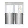 thumbnail image 1 of Half Window Curtain 36 Inches Long, Grey Ombre Window Treatment Curtain Drapes, Gray White Gradient Modern Abstract Art Small Tier Curtains for Bathroom Over Sink, 27.5"x36", 2 Panels, 1 of 7
