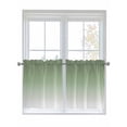 thumbnail image 1 of Half Window Curtain 36 Inches Long, Sage Green Window Treatment Curtain Drapes, Farmhouse Sage Green Ombre Small Tier Curtains for Bathroom Over Sink, 27.5"x36", 2 Panels, 1 of 7