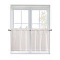 thumbnail image 1 of Half Window Curtains 24 Inches Long, Farmhouse Beige White Striped Window Treatment Curtain Drapes, Modern Stripes Short Curtains Tiers for Kitchen Over Sink, 27.5"x24", 2 Panels, 1 of 7