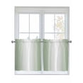 thumbnail image 1 of Half Window Curtains 24 Inches Long, Sage Green Ombre Window Treatment Curtain Drapes, Sage Green White Gradient Modern Short Curtains Tiers for Kitchen Over Sink, 27.5"x24", 2 Panels, 1 of 7