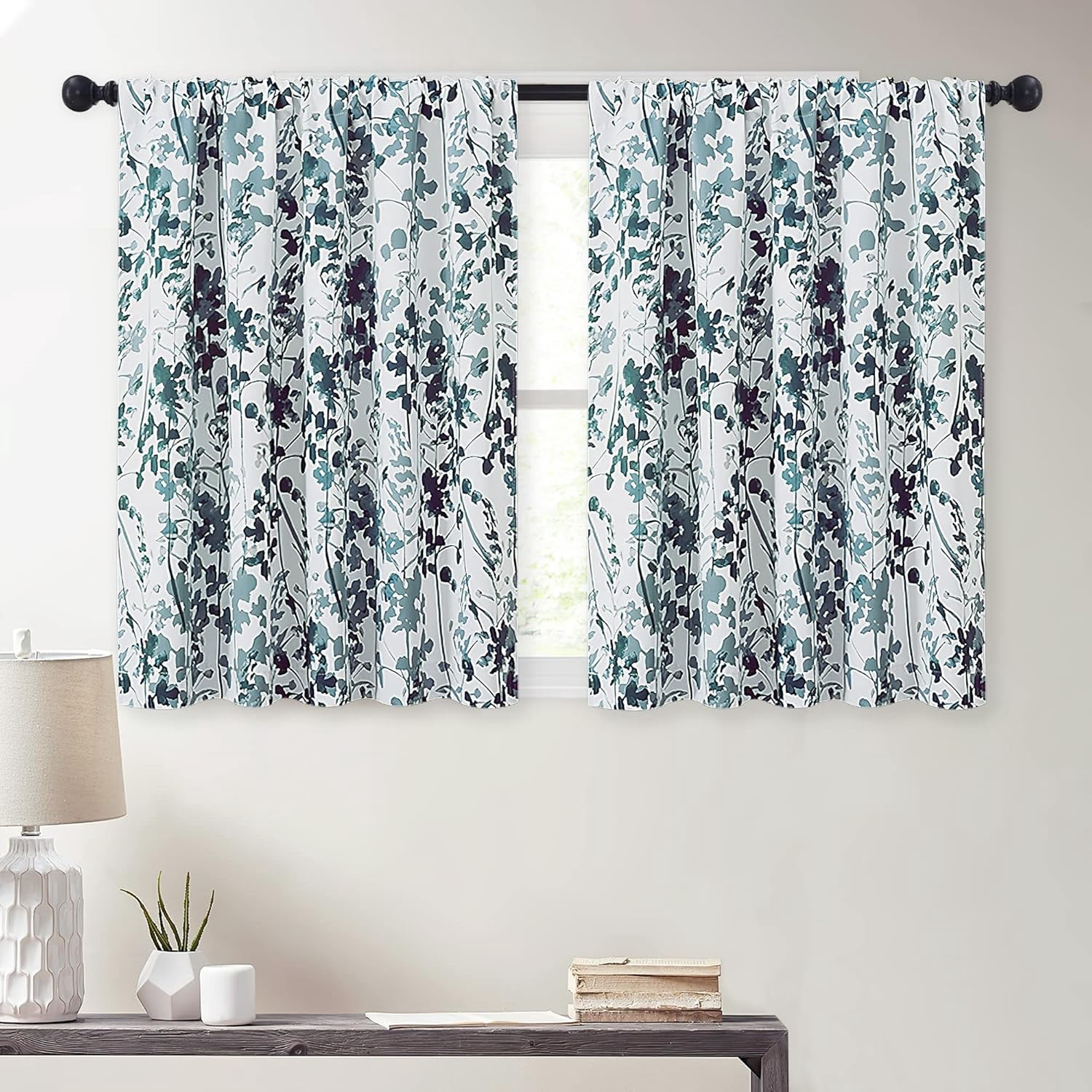 Half Window Curtains for Kitchen - Country Curtains Watercolor Painting