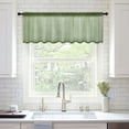 thumbnail image 1 of Half Window Sheer Curtains Rod Pocket Semitranslucent Voile Drapes Extra Wide for Small Window Kitchen Cafe One Panel 60 x 18 Inch Dark Grey, 1 of 5