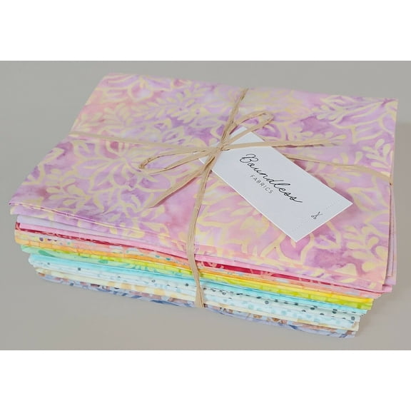 Half-Yard Cut Bundle - Flutter Batiks Pastels 20 Pieces Quilter's Cotton Precuts Boundless Fabrics by Craftsy (crfty00476717) M534.08