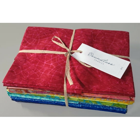 Half-Yard Cut Bundle - Hibiscus Batiks 20 Pieces Quilter's Cotton Precuts Boundless Fabrics by Craftsy (crfty00476712) M540.08