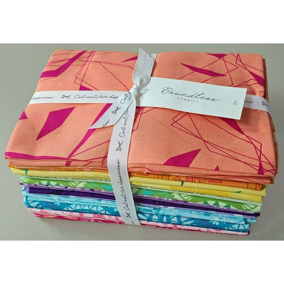 Half-Yard Cut Bundle - Stellar Fractals Geometric 20 Pieces Quilter's Cotton Precuts Boundless Fabrics by Craftsy (crfty00480819) M540.06