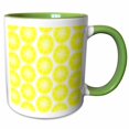 thumbnail image 1 of 3drose, Half Yellow Lemon Fruit Print, 15oz Two-tone Green Mug, 1 of 6