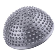 Half Yoga Balance Trainer Cushion Inflatable Spiky Massage Point Ball for Sensory Balance Pods Physical Therapy Agility Exercises, Silver 6.3 inches / 16.0 cm