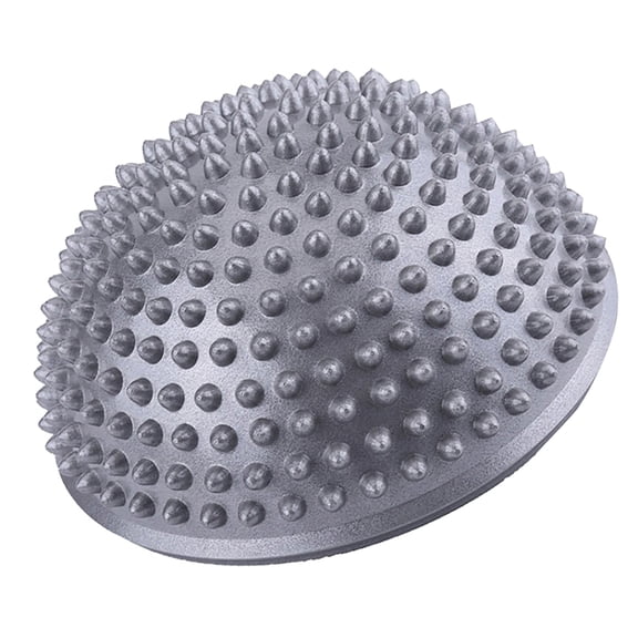Half Yoga Balance Trainer Cushion Inflatable Spiky Massage Point Ball for Sensory Balance Pods Physical Therapy Agility Exercises, Silver (6.3 inches / 16.0 cm)