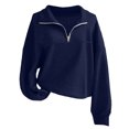 thumbnail image 1 of Half Zip Pullover Sweatshirt For Women Long Sleeve Casual Pullover Fleece Sweatshirt For Women Soft Sweatshirt 1/4 Zip, 1 of 6