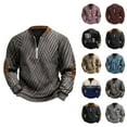 thumbnail image 1 of Half Zip Sweatshirt for Men Fall Winter Long Sleeve Casual Printed Sweat Shirt Pullover Tops, 1 of 1