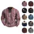 thumbnail image 1 of Half Zip Sweatshirt for Men Fall Winter Long Sleeve Casual Printed Sweat Shirt Pullover Tops, 1 of 1