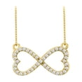 thumbnail image 1 of Half a Carat CZ Heart Infinity Pendant Necklace 18K Yellow Gold Vermeil in Sterling Silver, 1 of 1