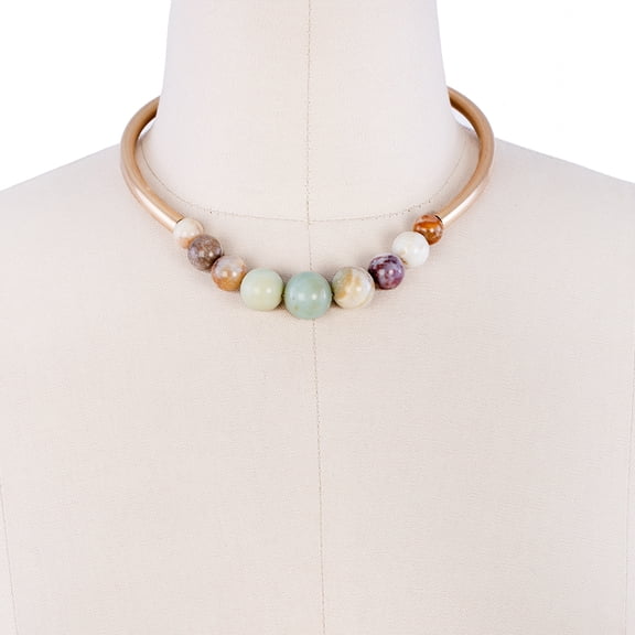 Half and Half Necklace GREEN