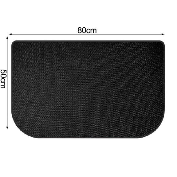 Half circle fireplace carpet, silicone fireproof fireplace insulation floor mat