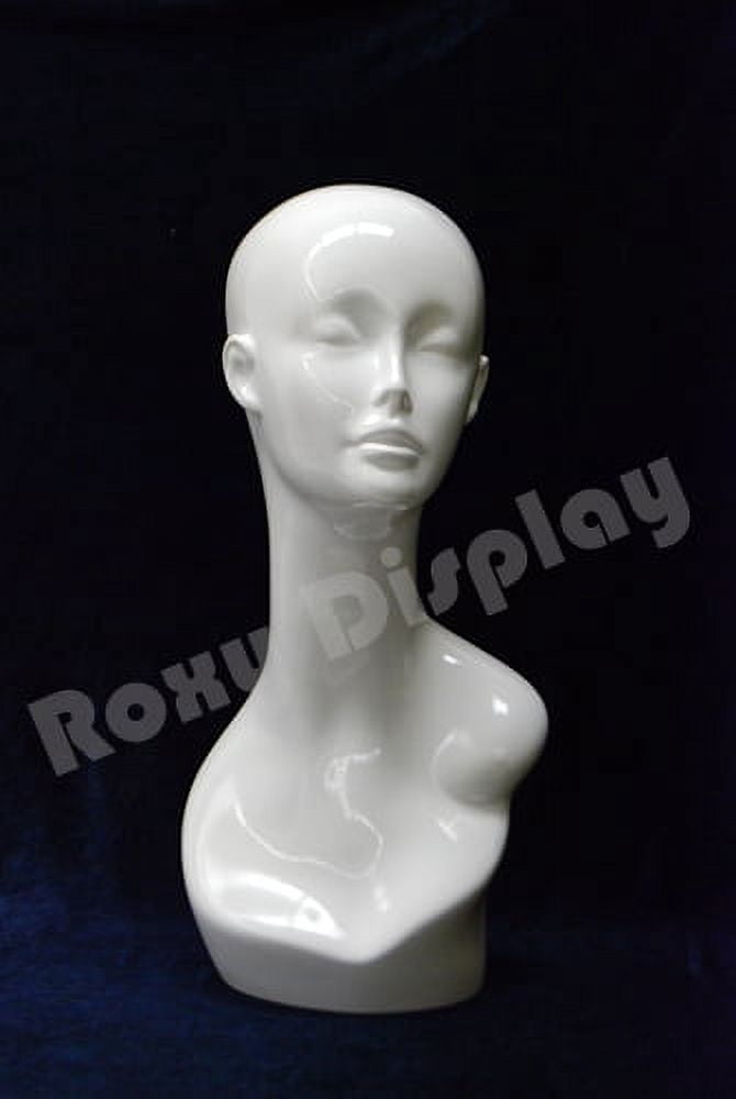 Half close eyes Female mannequin head plastic Display #TINAW-PS