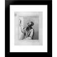 thumbnail image 1 of Half figure of a man in the act of hanging a picture 20x24 Framed Art Print b..., 1 of 2
