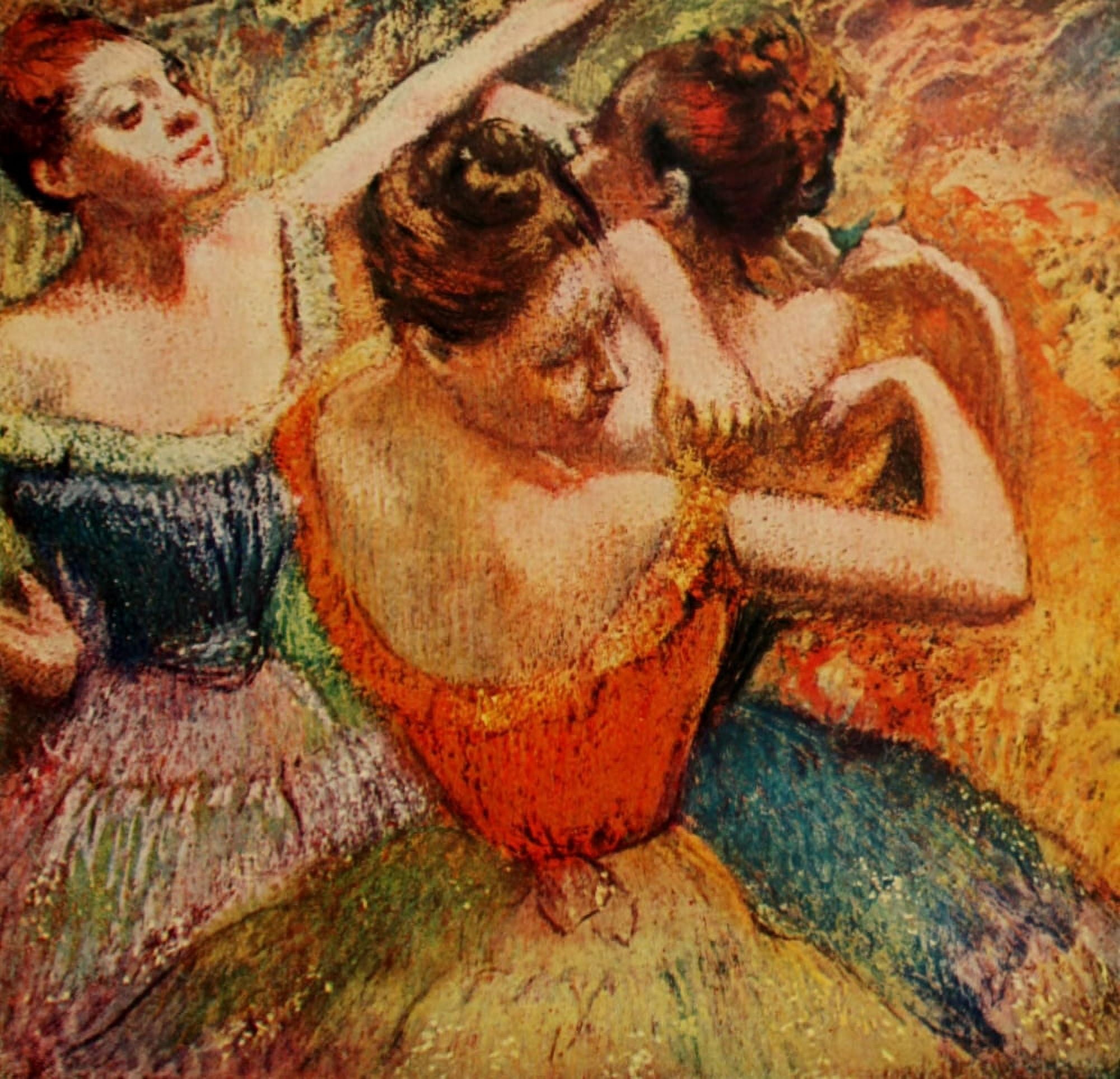 Half-length study of dancing girls 1899 Canvas Art - Edgar Degas (18 x 24)