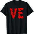 thumbnail image 1 of Half love with hearts matching couple partner Valentines Day T-Shirt, 1 of 4