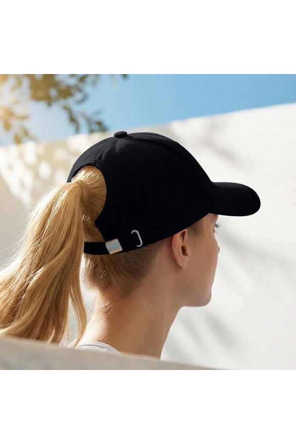 Half-top Ponytail Hat Hollow-out Visor Design Lightweight Breathable Outdoor UV Protection Sun Hat