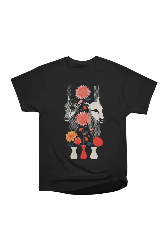 HalfTone Floral Wild T-Shirt Tee Gift For Him Merch For Her Apparel For Friend