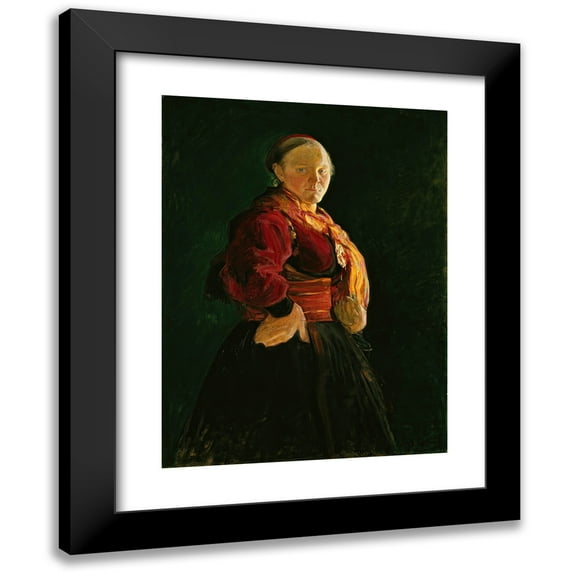 Halfdan Egedius 15x18 Black Modern Framed Museum Art Print Titled - Portrait of Mari Clasen (1895)
