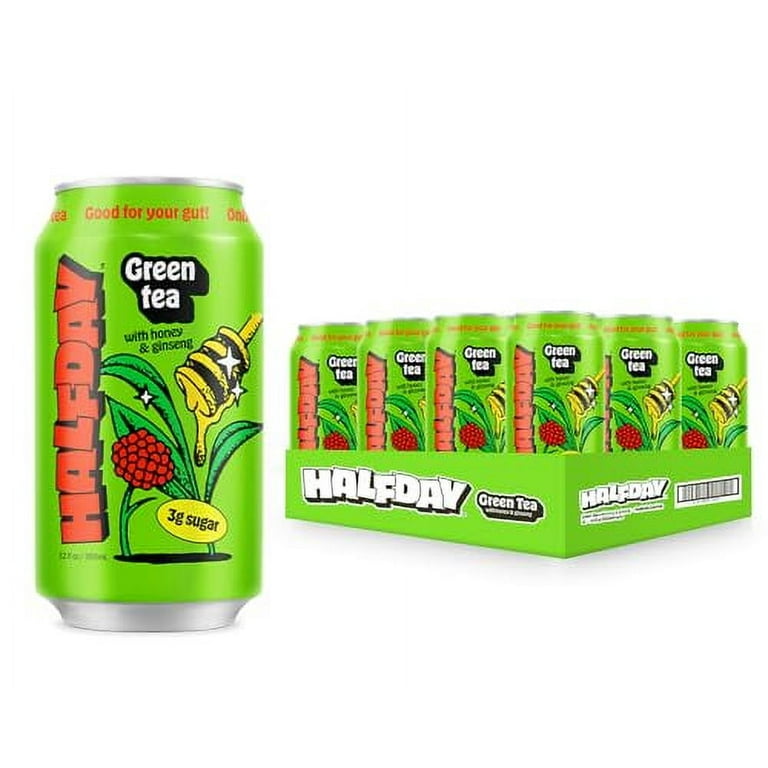 Halfday Prebiotic Green Tea with Honey and Ginseng 12-Pack 
