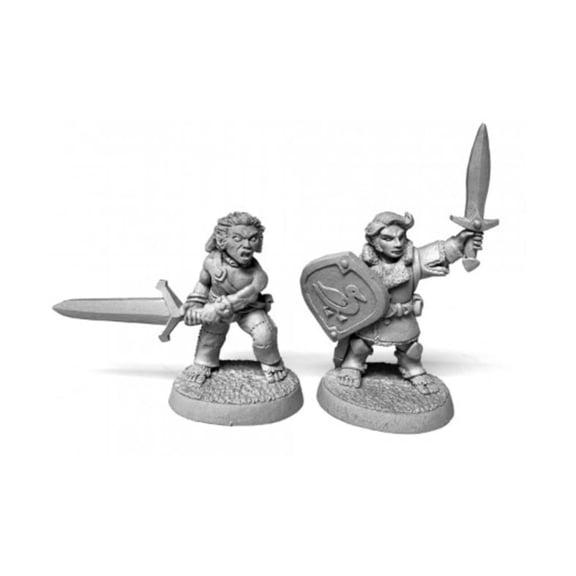 Reaper Miniatures Halfling Fighter and Barbarian