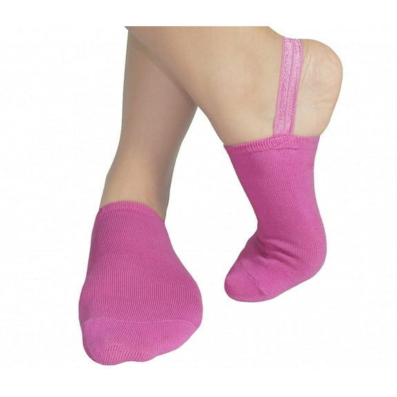 Halfsox-Women’s Casual No Show Half Socks for Sling-back shoes Medium/Large Pink 1 Pair