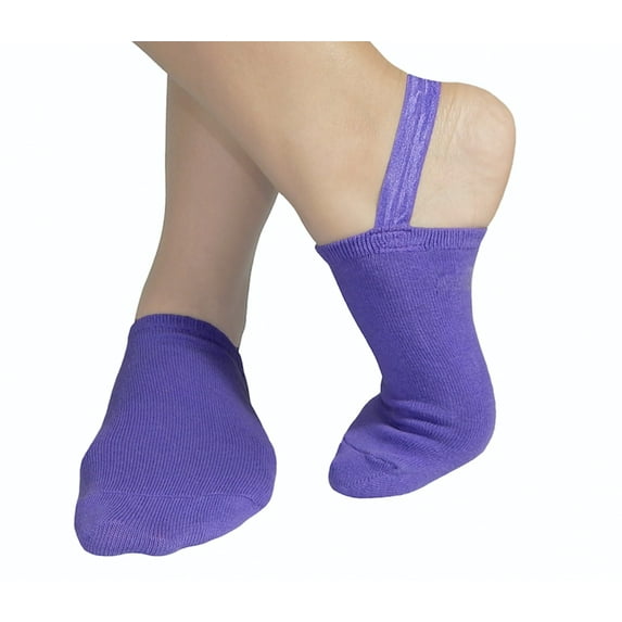 Halfsox-Women’s Casual No Show Half Socks for Sling-back shoes Small/Medium Purple 1 Pair