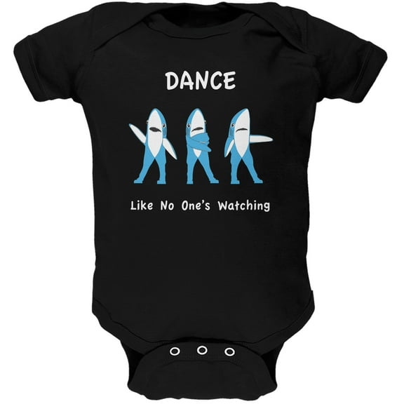 Halftime Left Shark Dancing Black Infant Soft Bodysuit - 6-12 months