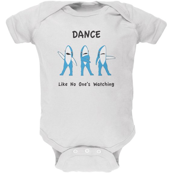 Halftime Left Shark Dancing White Infant Soft Bodysuit - 0-3 months
