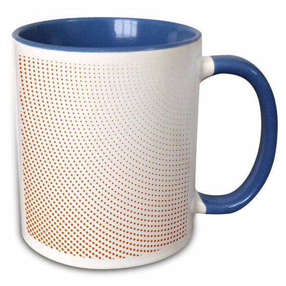 3drose, Halftone Circle Pattern Background - Abstract Vector Graphic, 11oz Two-tone Blue Mug