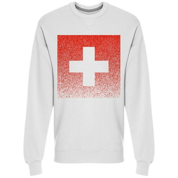Halftone Flag Of Switzerland Sweatshirt Men -Image by Shutterstock, Male Small