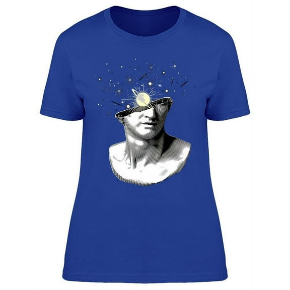Halftone Head Sculpture T-Shirt Women -Image by Shutterstock, Female 3X-Large
