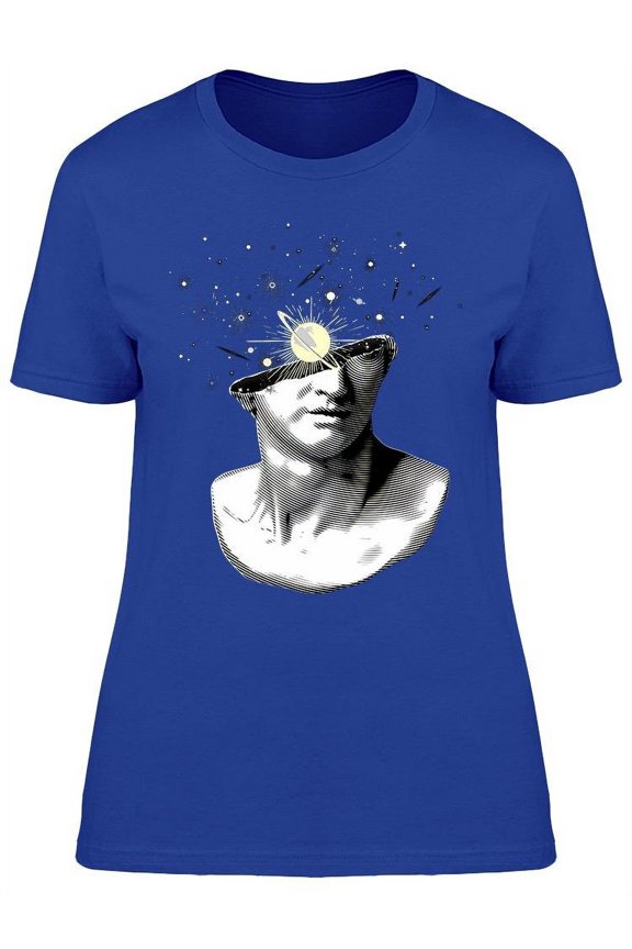 Halftone Head Sculpture T-Shirt Women -Image by Shutterstock, Female 3X-Large