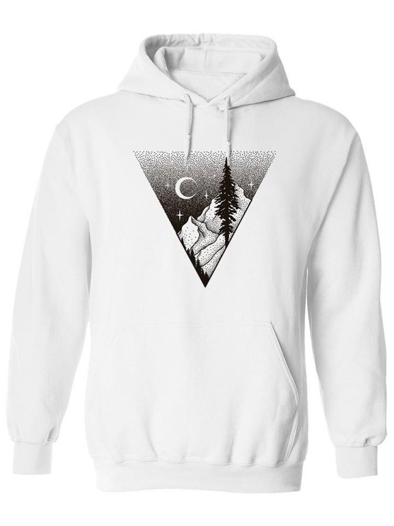 Halftone Landscape Design Hoodie Men -Image by Shutterstock, Male x-Large