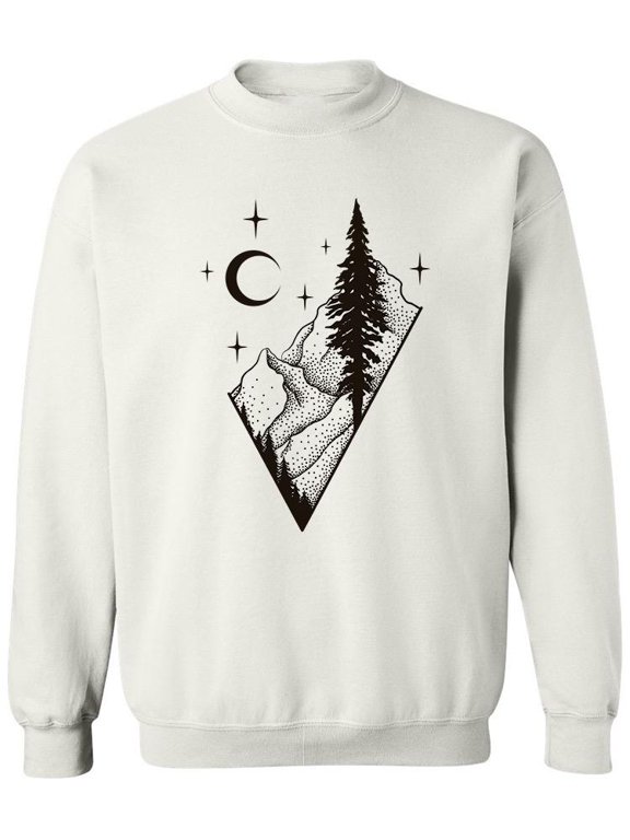 Halftone Landscape Sweatshirt Men -Image by Shutterstock, Male 4X-Large