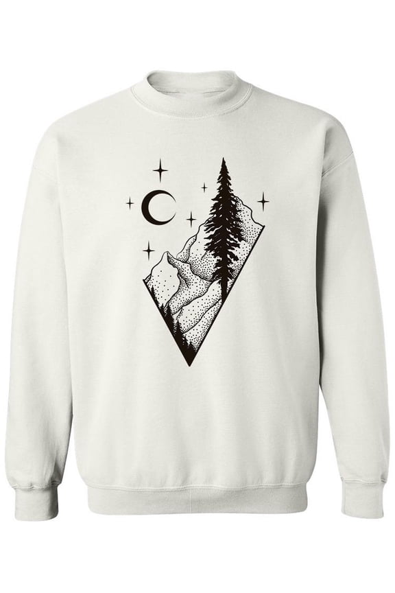 Halftone Landscape Sweatshirt Men -Image by Shutterstock, Male Large