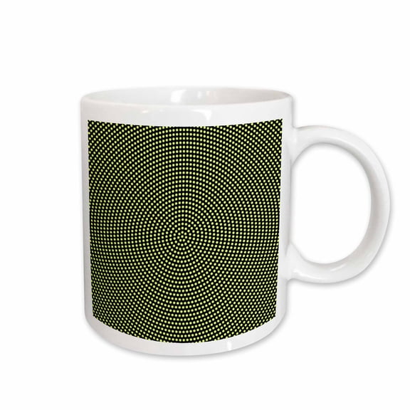 3drose, Halftone Retro Circular Dot Pattern Background Design, 11oz Mug