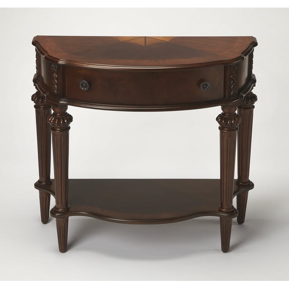 Halifax 34" 1-Drawer Wood Console Table - Cherry Brown