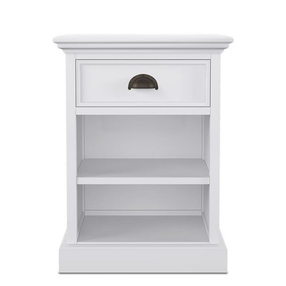 Halifax BedsideTable with Shelves, White - 16.93 x 17.72 x 23.62 in.