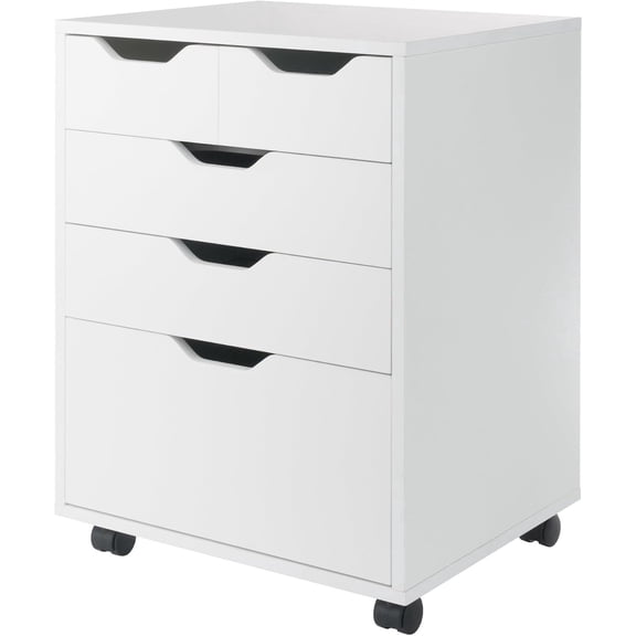 Halifax Bins & Drawers Mobile Cabinet, for Home Office, White
