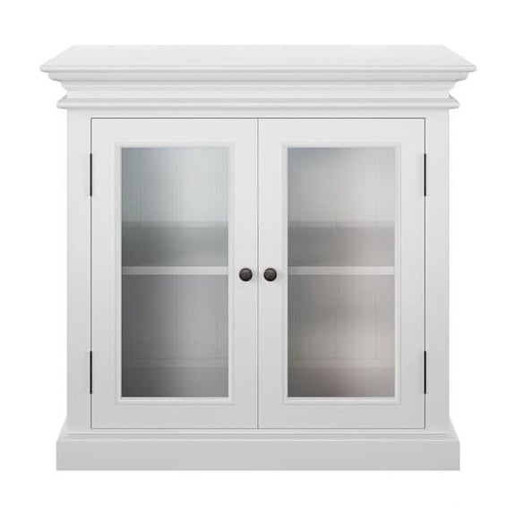 Halifax Display Buffet with 2 Glass Doors, White