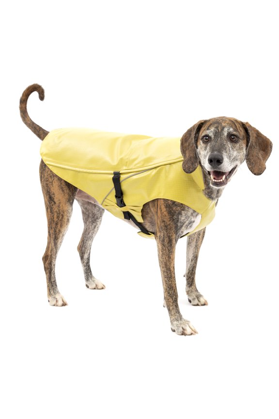 Halifax Rain Shell, Dog Raincoat, Waterproof Rain Jacket for Dogs, Pet Poncho,  Reflective, Leash Opening, Quick Release Buckles (Slicker Yellow, Large)