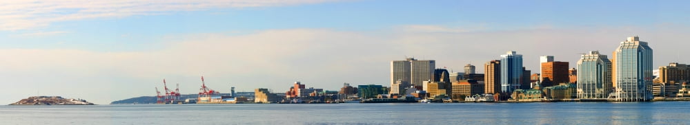 Halifax Skyline At Dawn Halifax Nova Scotia Canvas Art - Imageworks Photographic Design Pics (35 x 6)