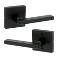 thumbnail image 1 of Kwikset Halifax Square Privacy Lever Doorknob Matte Black, 1 of 9